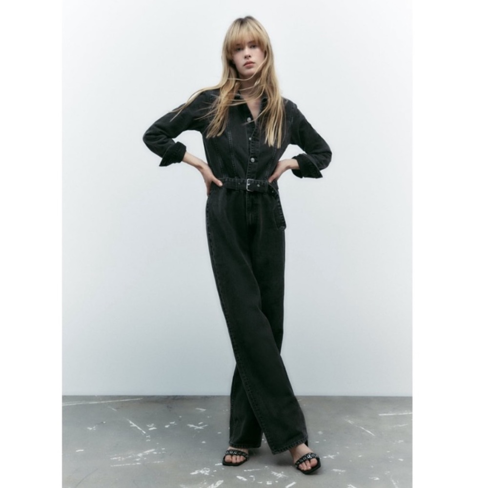NWT Zara Full length denim jumpsuit | Size M